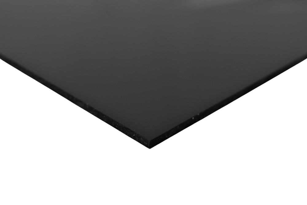 BuyPlastic Black Polycarbonate Plastic Sheet 3/16" x 12" x 24" , Lexan panel