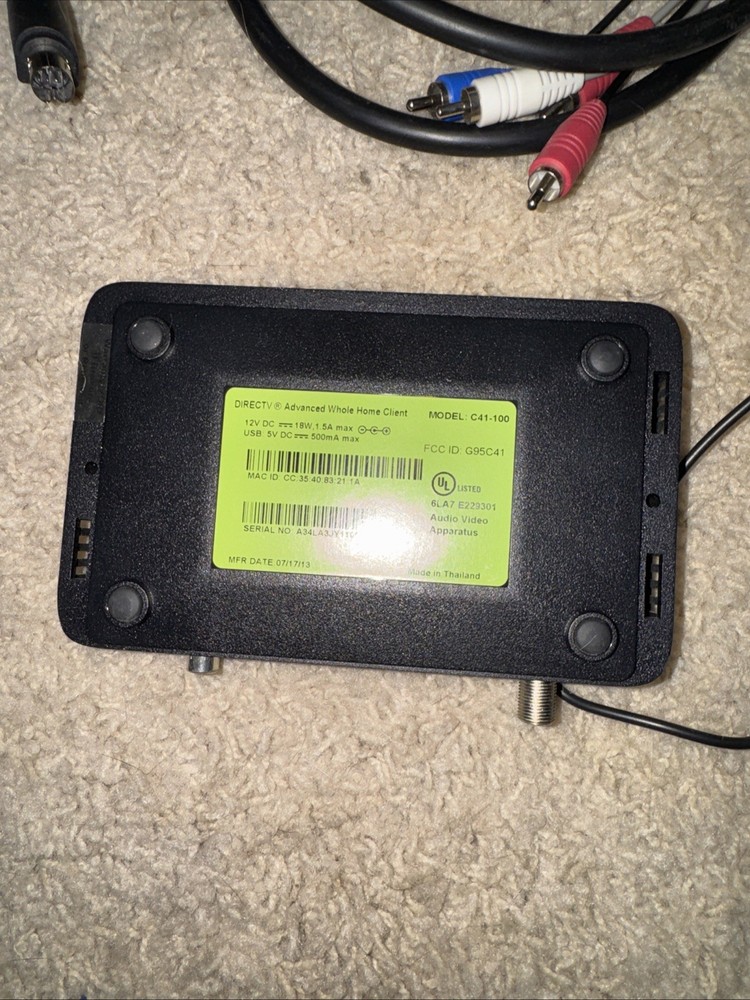 Direct TV C41-100 Advanced Whole Home Client With Component Cable