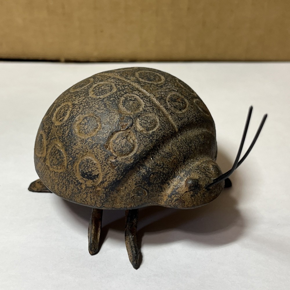 Vintage Cast Iron Lady Bug Paperweight
