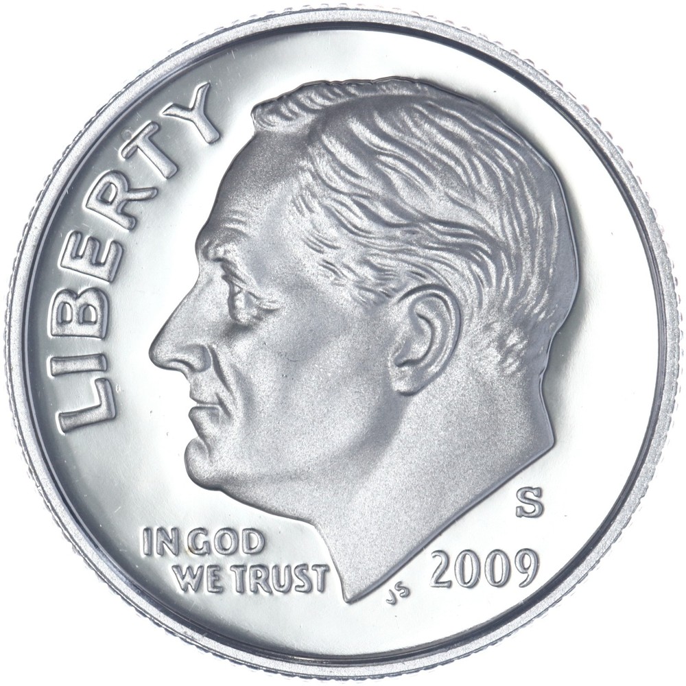 2009 S Roosevelt Dime Gem DCam Proof CN-Clad