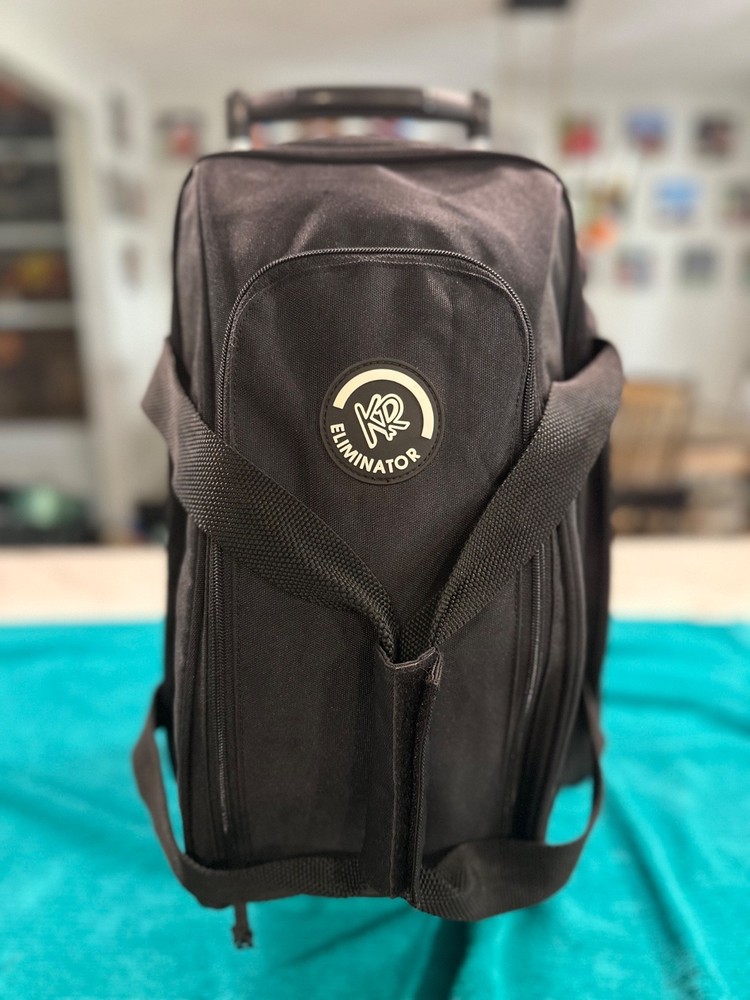 Used KR Strikeforce Eliminator Black 2 Ball Roller Bowling Bag