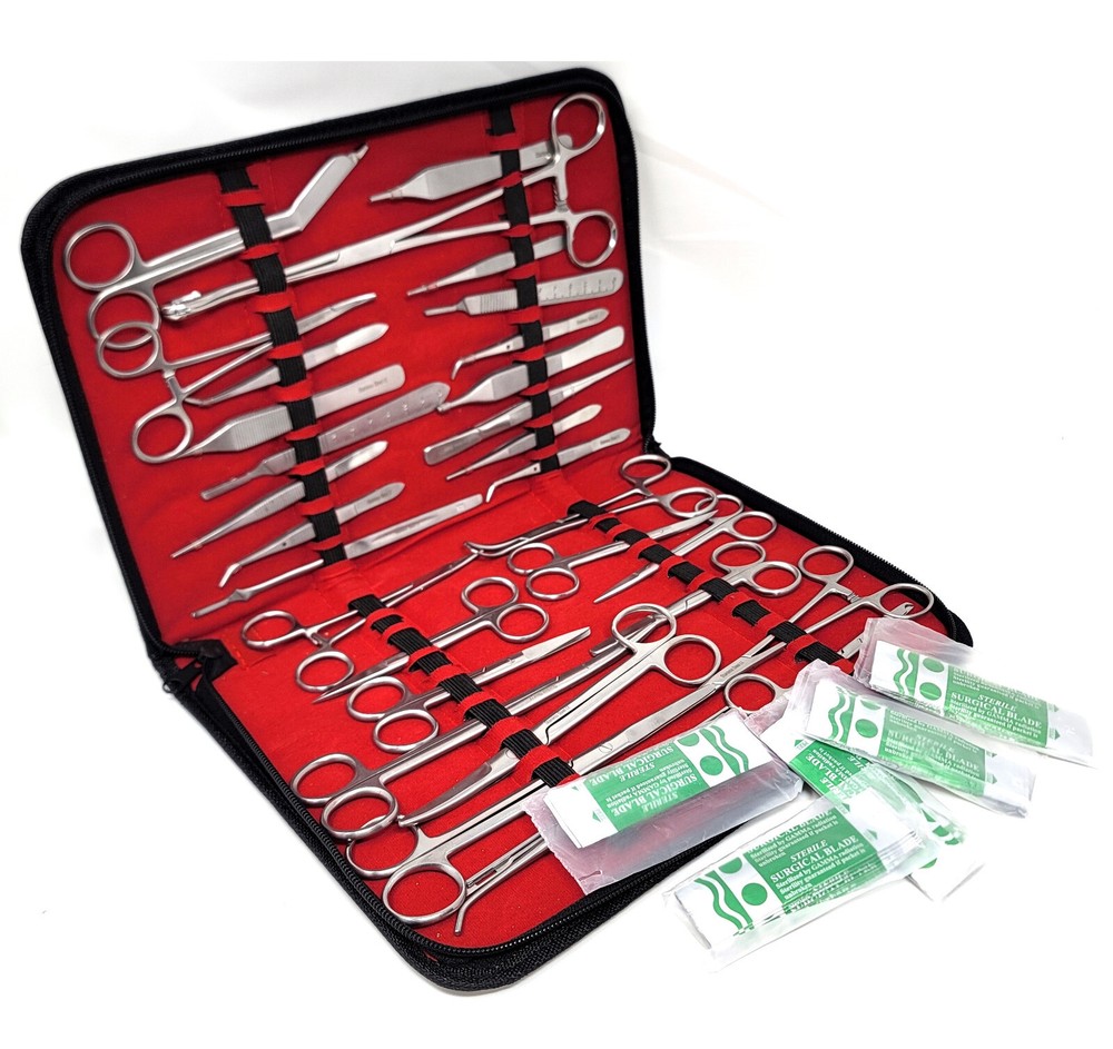 72 PC Minor Micro Surgery Surgical Veterinary Dental Instruments Student Set Kit