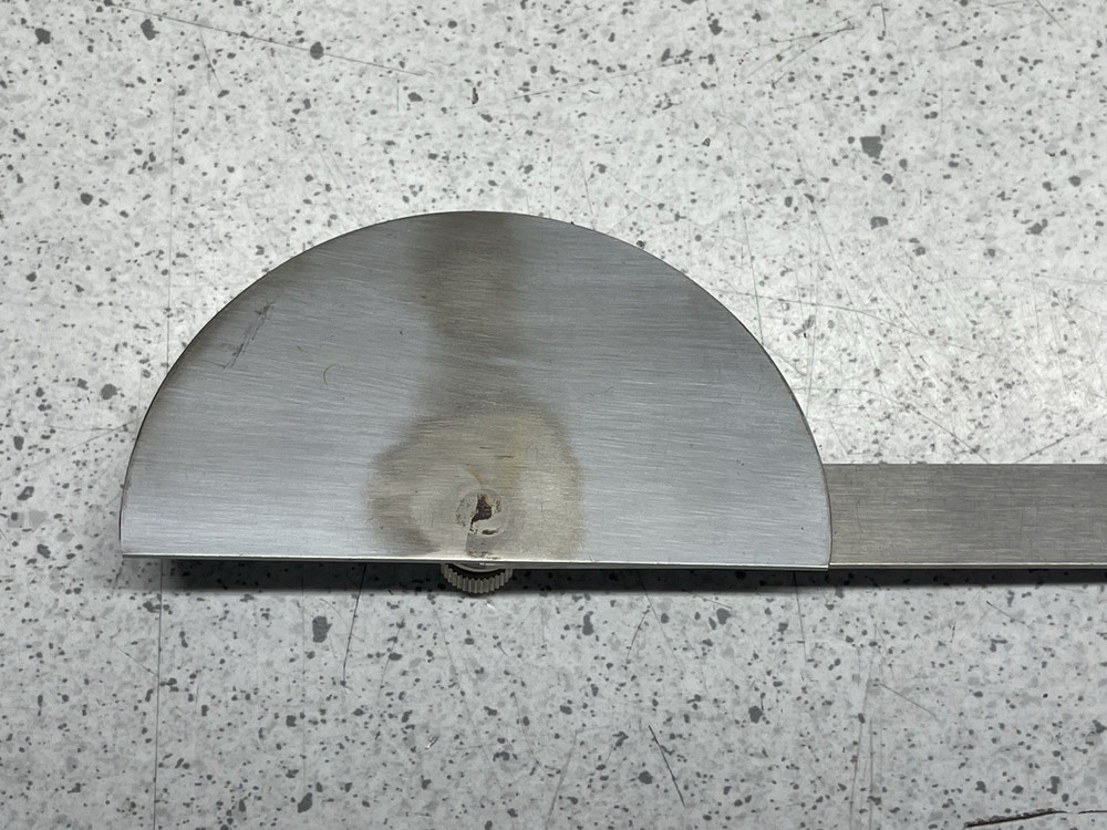 Fowler Stainless Steel Protractor Rectangular Head & Semi-Circular Head