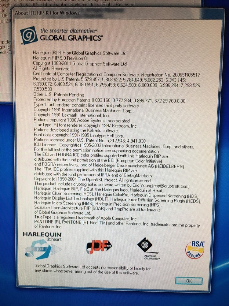 Screen CTP Global Graphics Rip