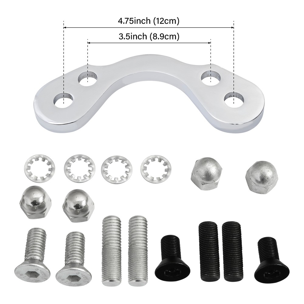 Springer Handlebar Tree Adapter Top Clamp 3.5" Riser Fit For Harley DNA Chopper