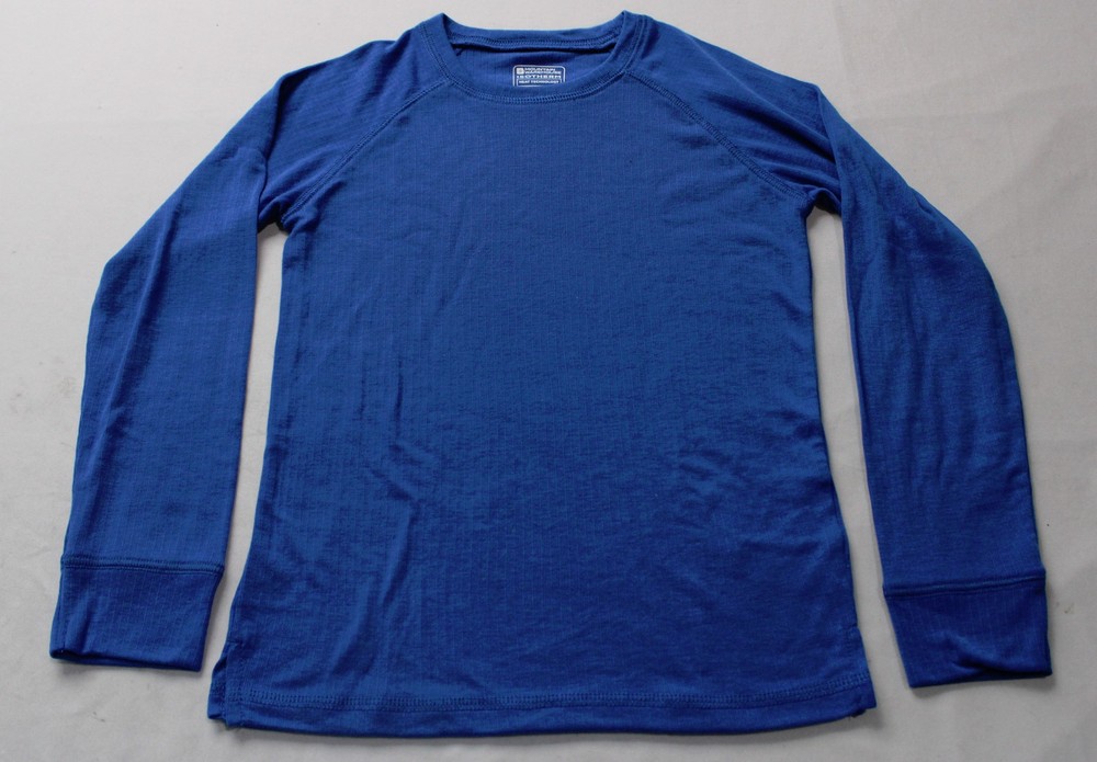EMS Unisex Kid's Solid Round Neck Base Layer Top EJ3 Cobalt Size 7-8 NWT
