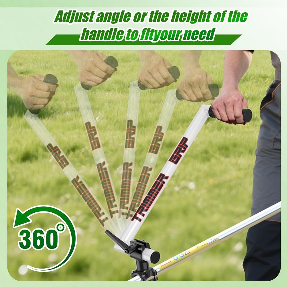 Weedwacker Handle Weed Eater Trimmer Grip Extension with Strap for Back Saver