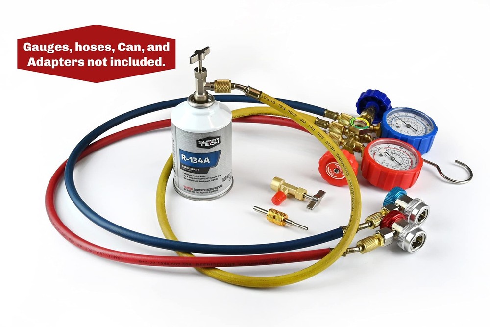 R134A Adapter Fitting Kit (R134A Self-Sealing, and Single Puncture Can Taps,
