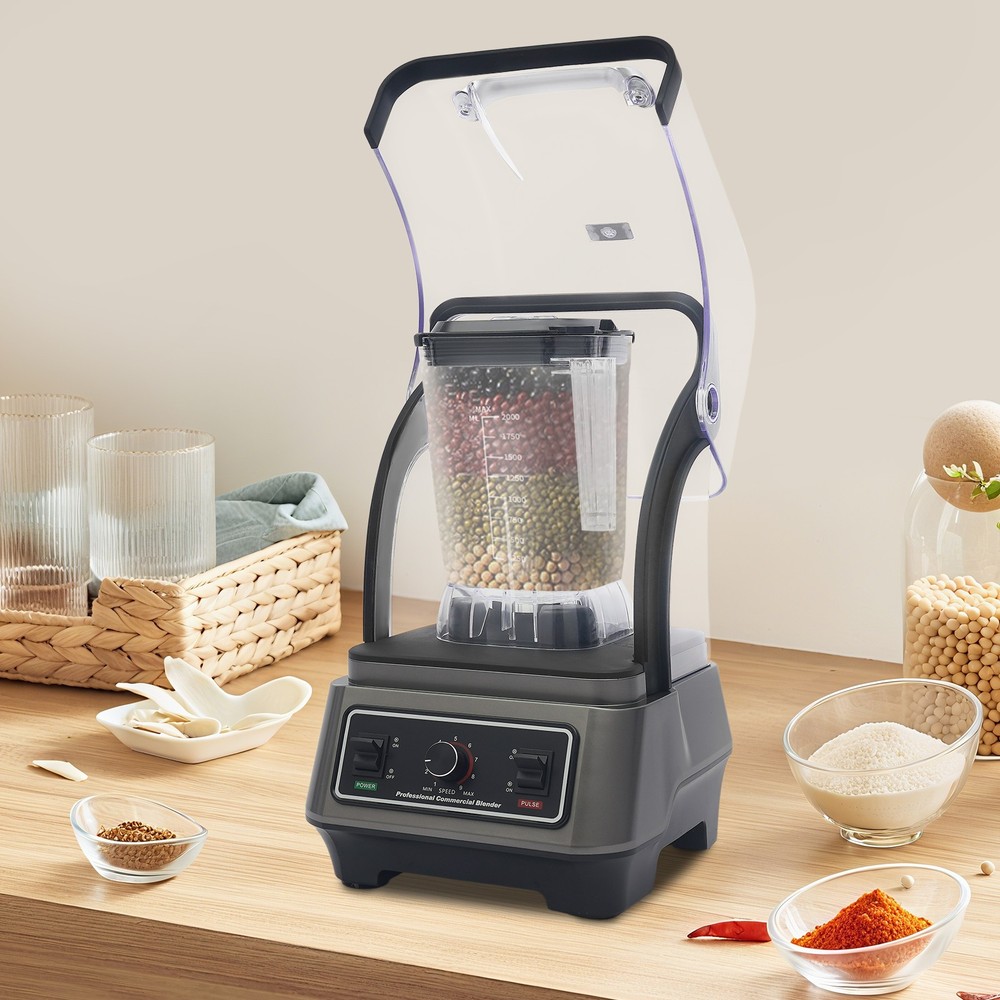 Multifunctional Blending Machine w/Thick Shield Commercial Blender Speed Control