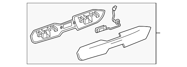 Genuine GM Primed Deck Lid Fixed Handle Applique 23339223