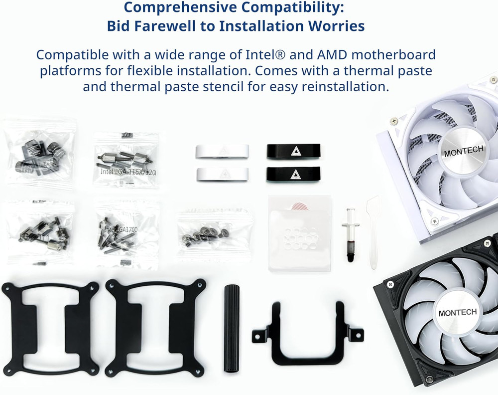 Hyperflow ARGB 360 - AIO CPU Liquid Cooler, Intel&Amd Compatible, Chart-Topping
