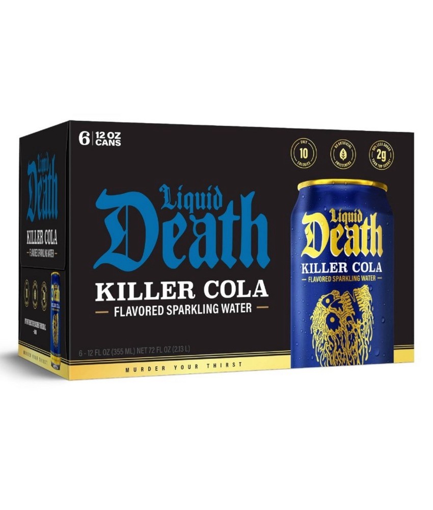 Liquid Death 💀 Killer Cola 🥤 ( Murder Your Thirst ) Flavored Sparkling Water
