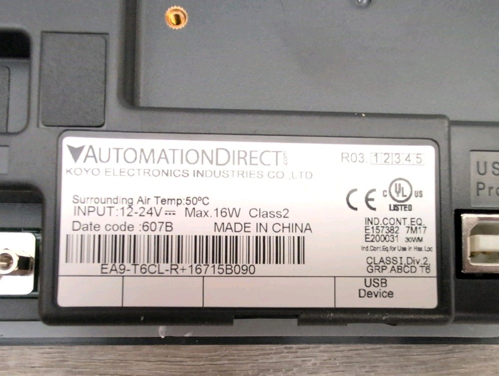 KOYO ELECTRIC AUTOMATIONDIRECT EA9-T6CL-R OPERATOR PANEL