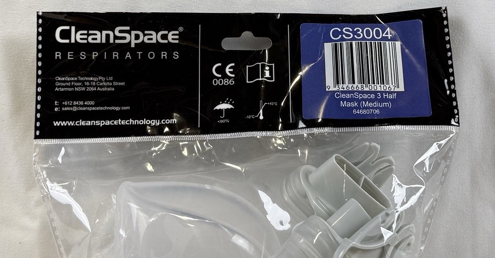 CleanSpace CS3004 Half Mask – Size Medium – Compatible with CleanSpace HALO PAPR