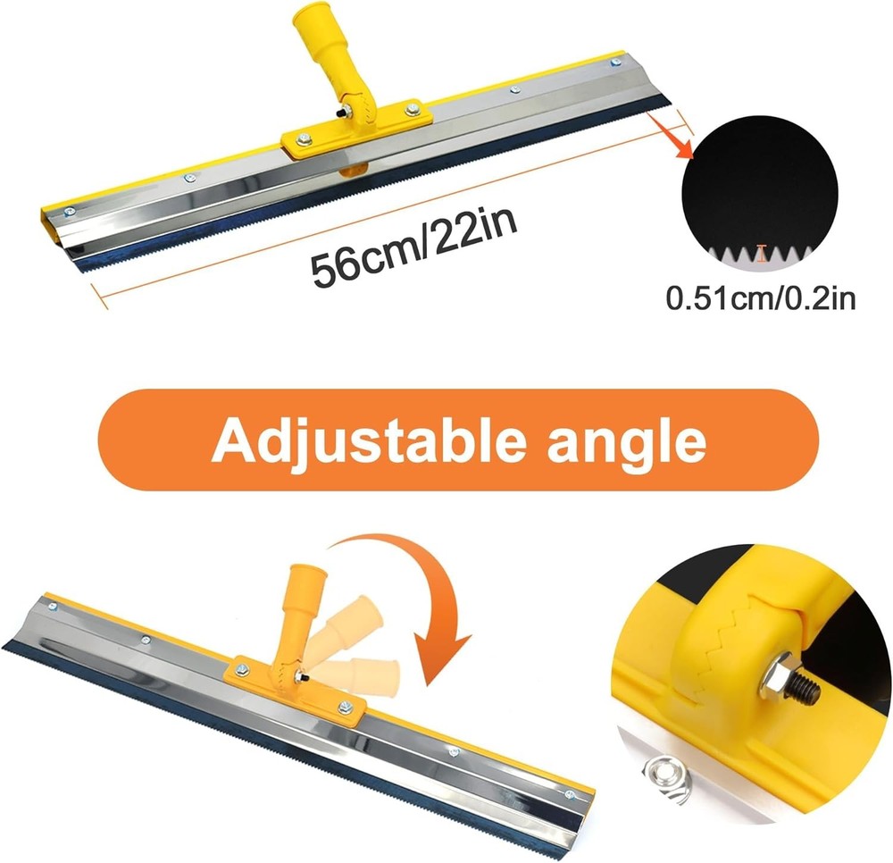 Self Leveling Cement Tool kit, Spiked Roller with Extension Pole for Self