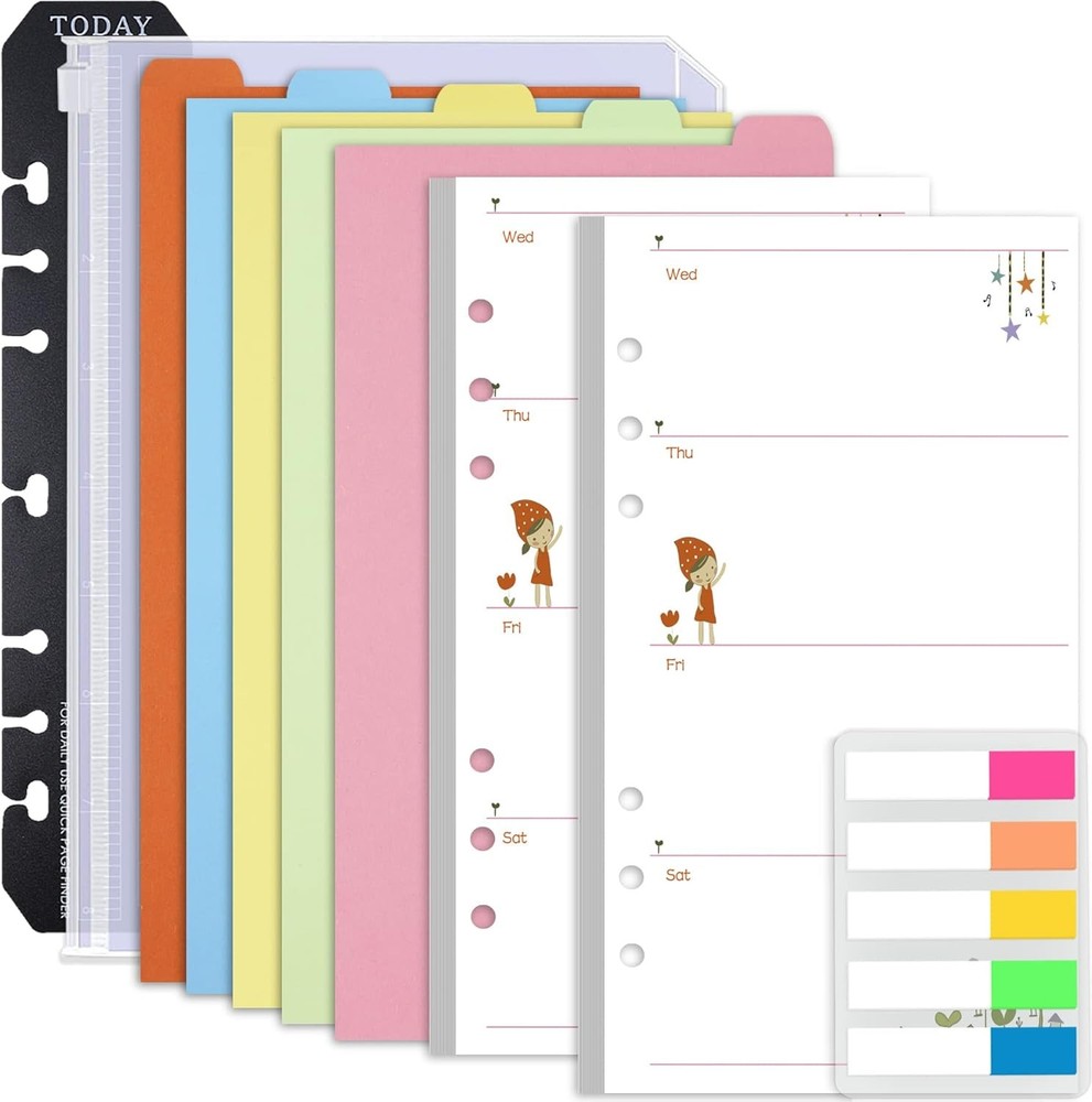 Rancco A6 Planner Inserts Weekly Refills, A6, Refills