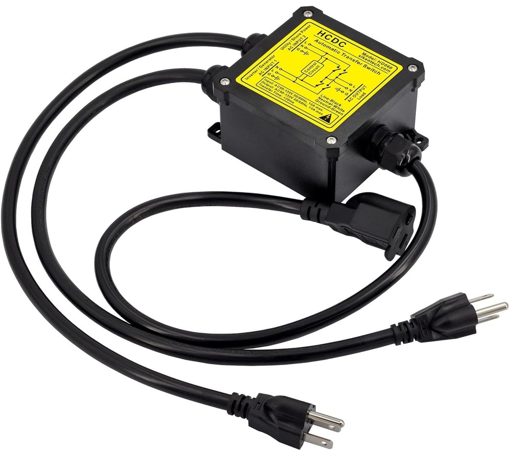 Wall Mount Transfer Switch 15Amp for AC Source Switching with Quick Response