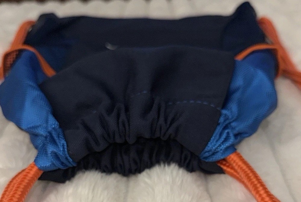 Nautica Cinch Drawstring Backpack Bag Navy Orange NWOT