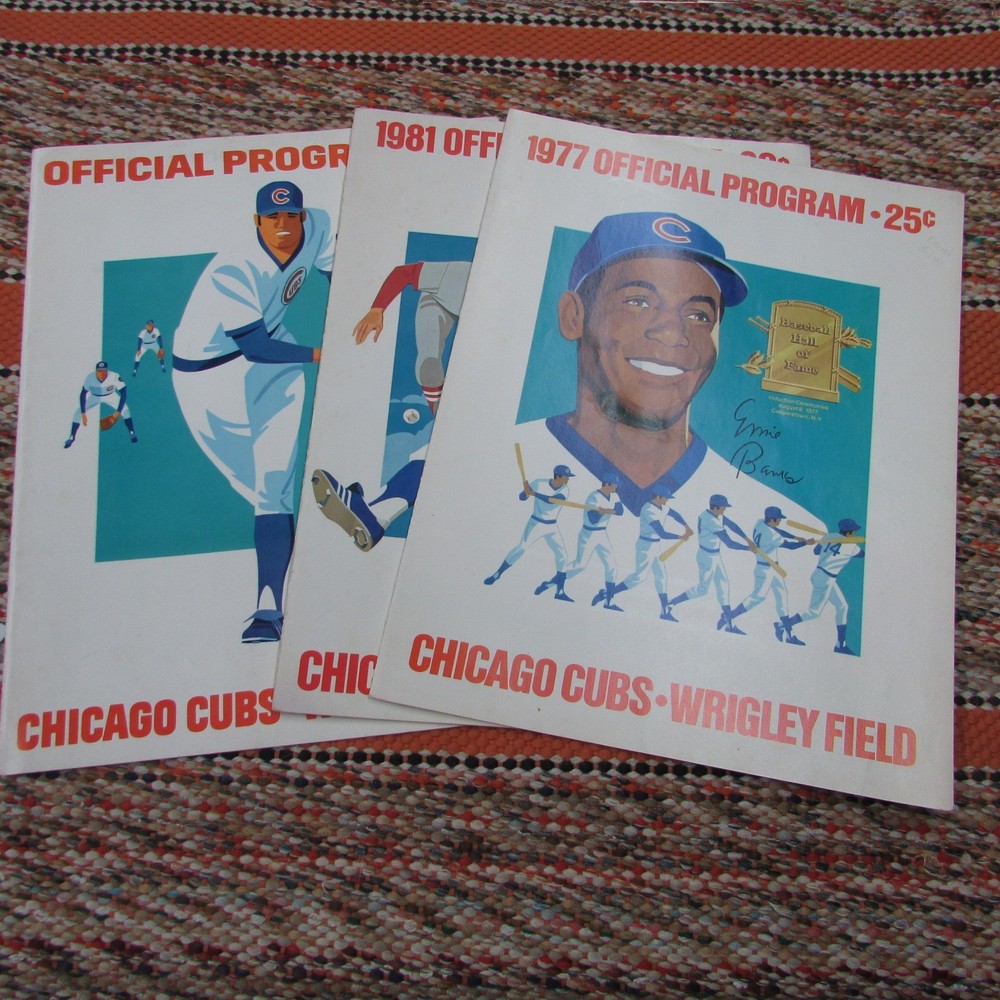 Chicago Cubs Programs  (3)  1975, 77, 81   Montreal &  N.Y. Mets,