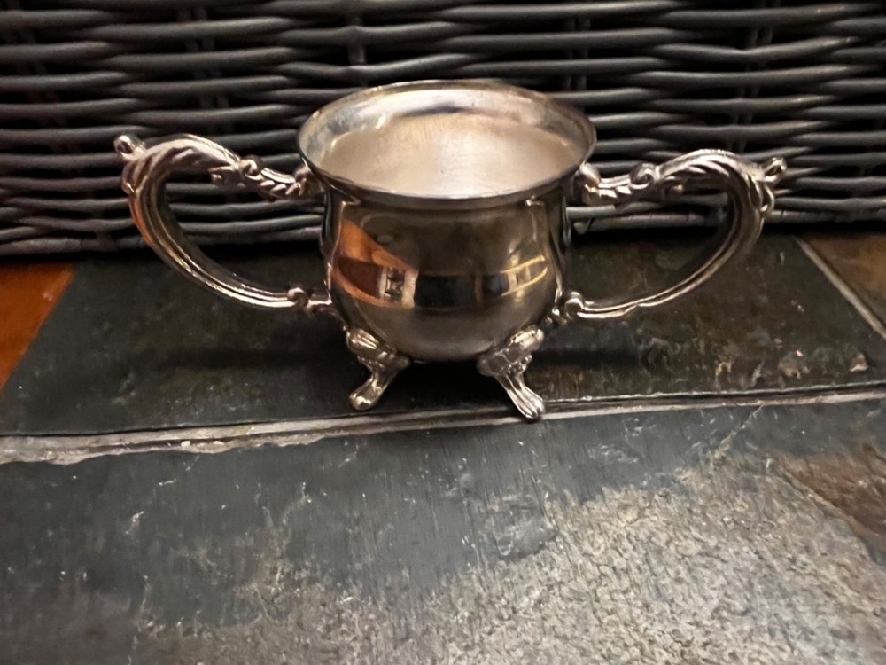 Vintage Silver Plated Sugar Bowl No Lid