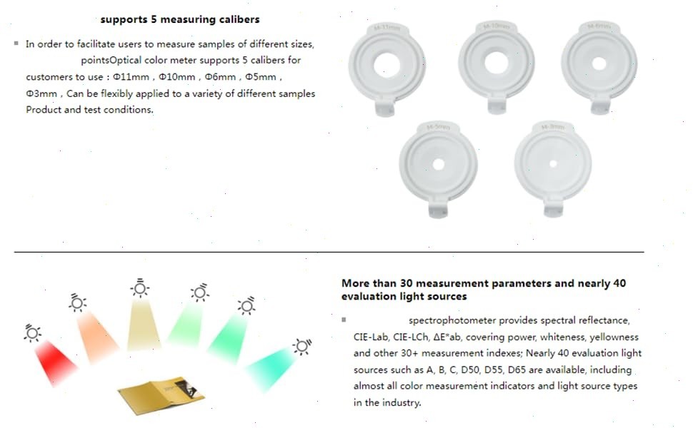 Horizontal Spectrophotometers with 5 Calibers NetProf network Calibration