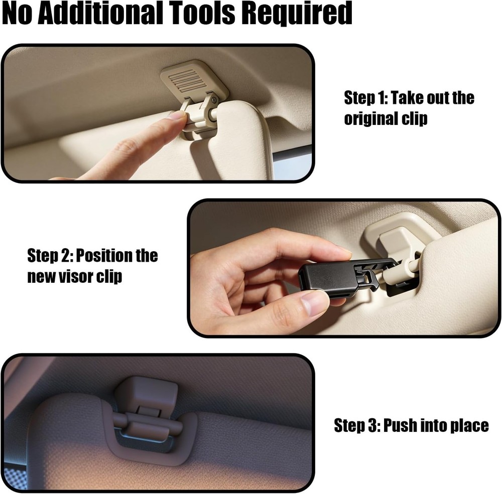 Sun Visor Clip Interior Kit Fit for Kenworth Peterbilt Interior, Replace S16-102