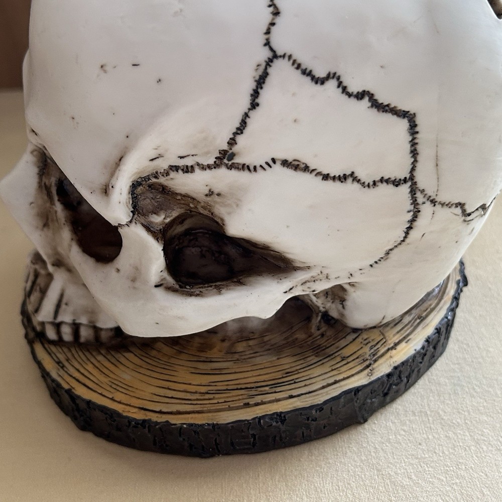 Skull Knife Holder Resin Halloween Display