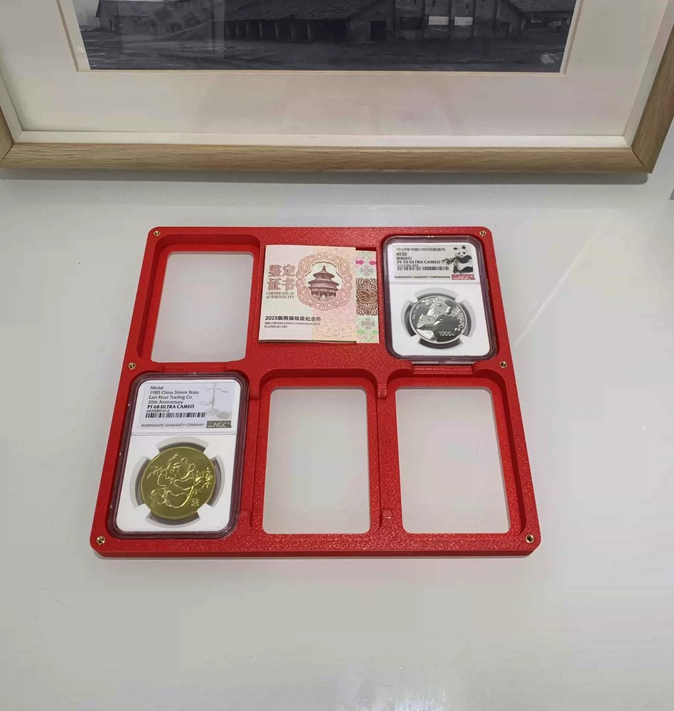 5 Grids Colored Display Frame Case Box For NGC Holder + Pic or Cert. Grid