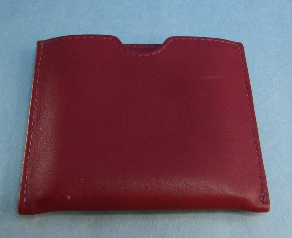 Coach Soft Red Leather Double Sided Mirror in Case VGUC