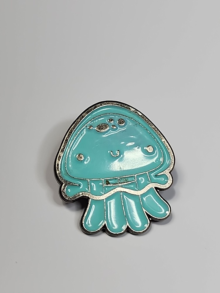 Cartoon Blue Octopus Lapel Pin