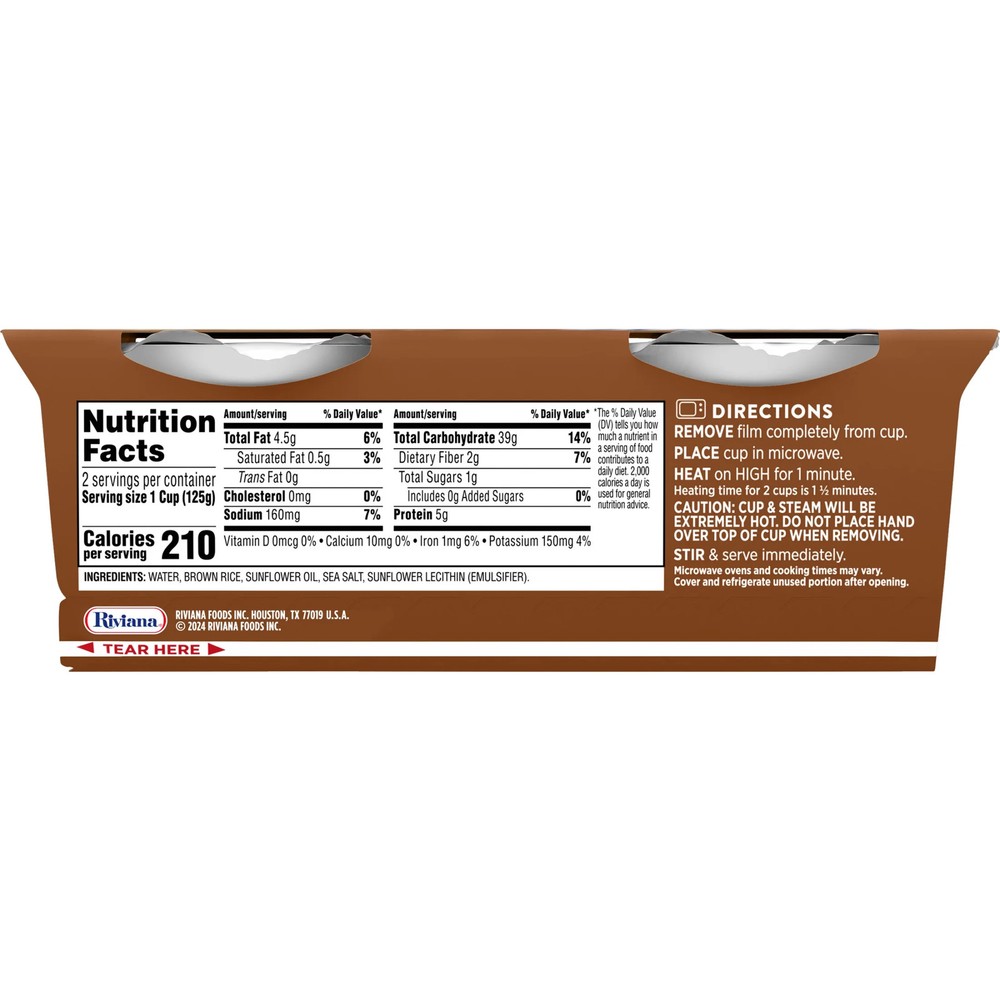 Microwaveable Brown Rice Cups Gluten Free
