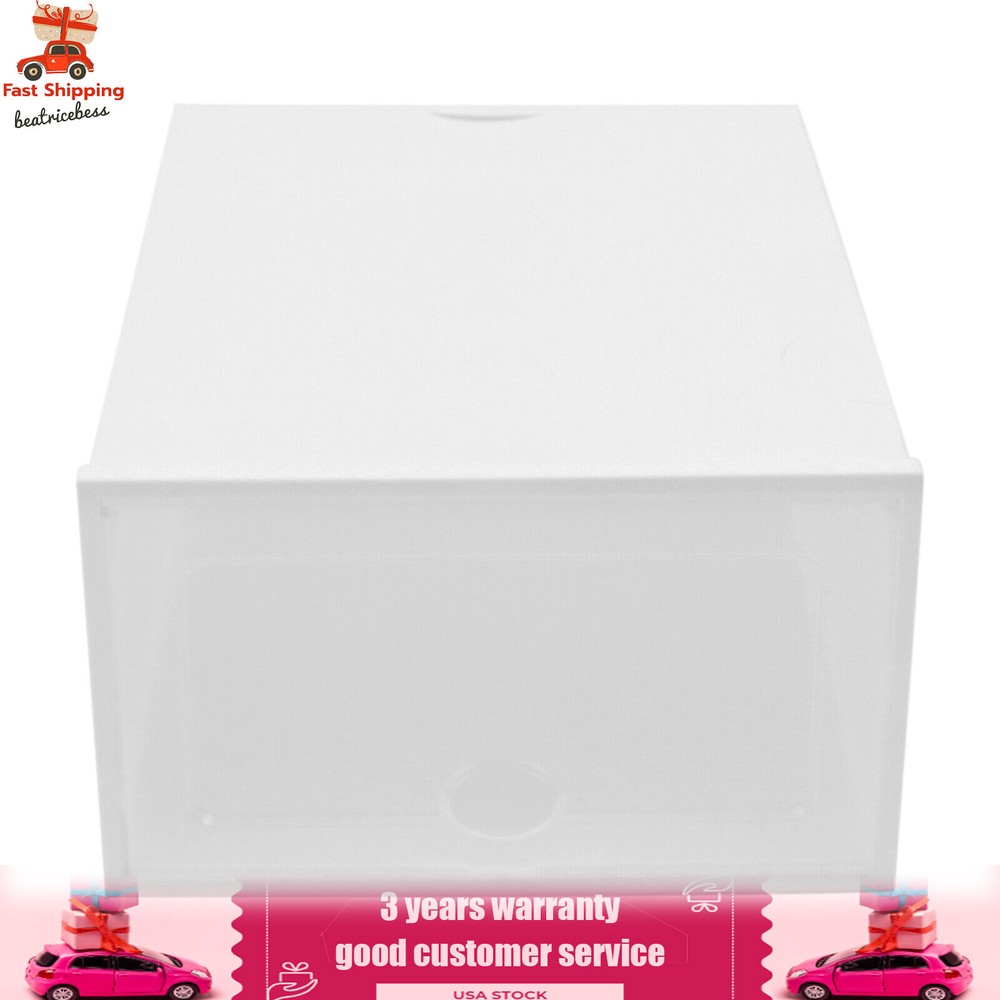 20Pcs Plastic Shoes Storage Box Stackable Display Case Sneaker Organizer Case