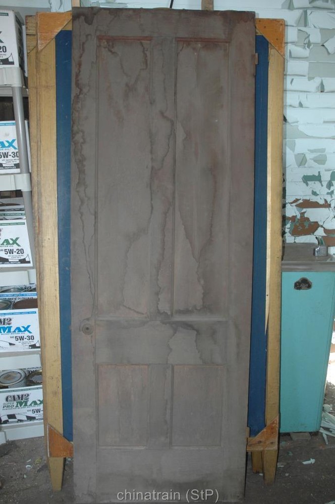 Antique Vintage Solid Wood 4 Panel Door 83.75 x 30"