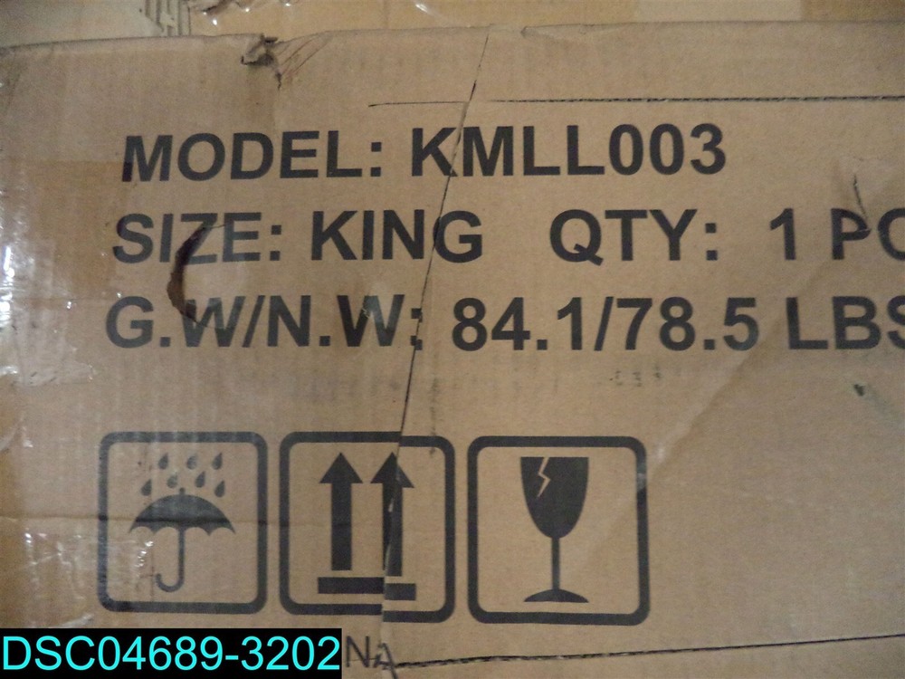 King Size Platform Bed Frame with Velvet Headboard Black KMLL003