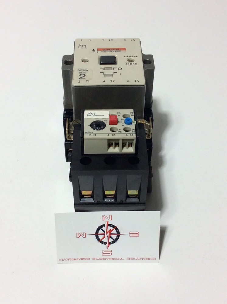 Siemens 3TB46 17-0A Size 2 Starter with Overload, 110V Coil