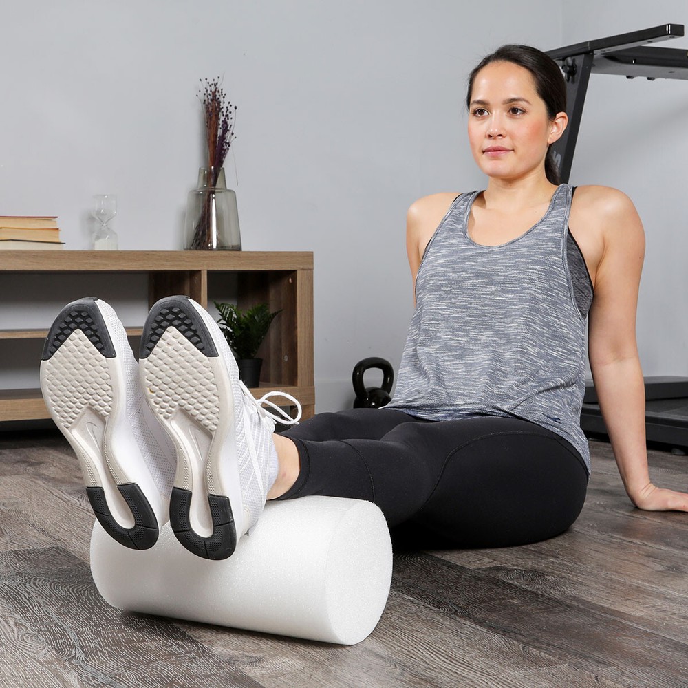 Cando Foam Roller - White Pe Foam - 6" X 48" - Round