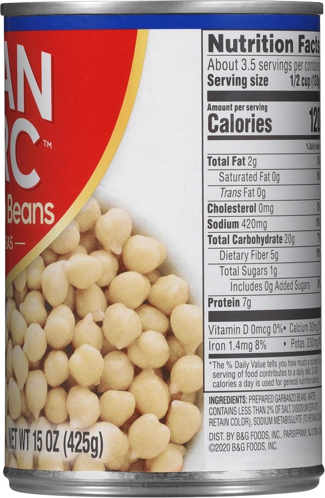 Chickpeas, High Fiber & Protein, 15oz x 12 Pack