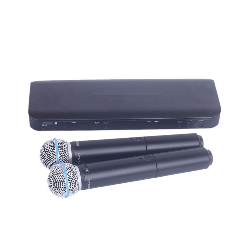 HOT BLX288 SM58 Wireless Microphone 2 Handheld with Receiver Stage