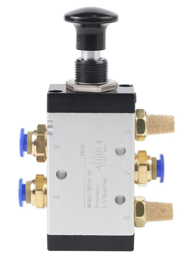 Manual Push-pull Valve Hand Push Pull Pneumatic Air Valve Control Silencer