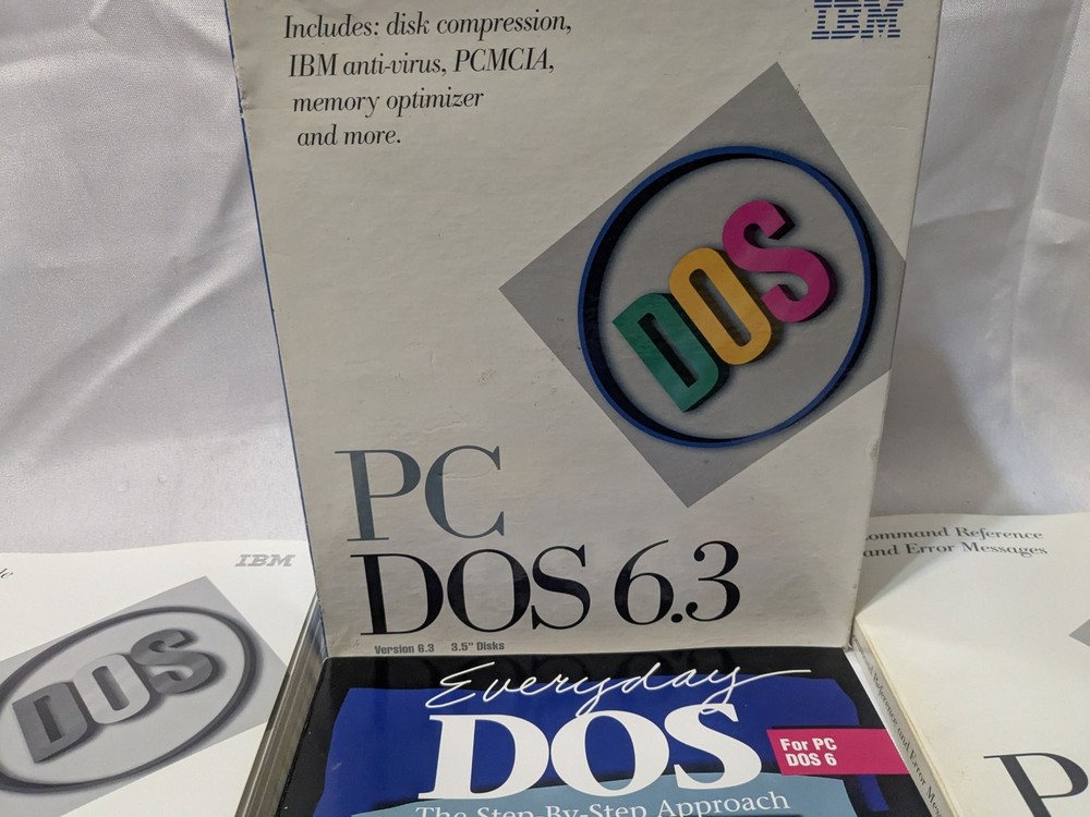 IBM PC DOS 6.3 VINTAGE SOFTWARE 3.5" DISKS SET MANUALS