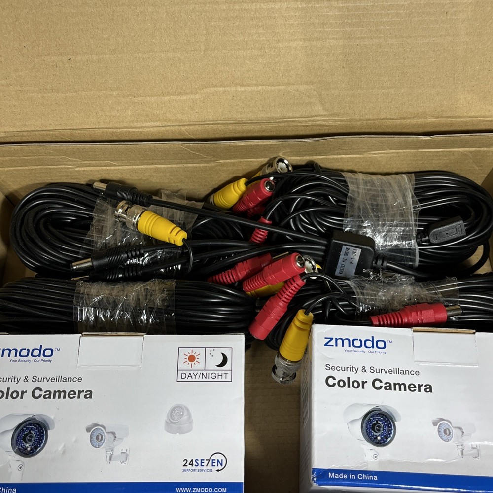 Zmodo 4 Color Camera Kit with Cables NEW