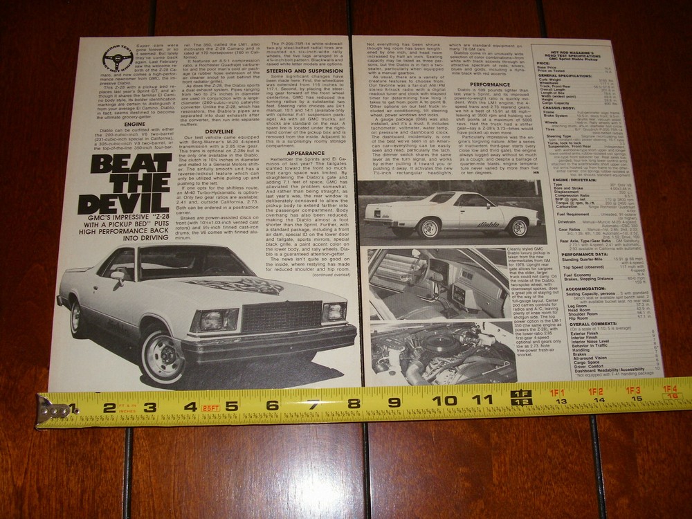 1978 GMC EL CAMINO DIABLO ORIGINAL ARTICLE