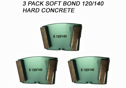 3-pack!  HTC Compatible Diamond Grinding Disc For Hard Surface, Grit 120/140