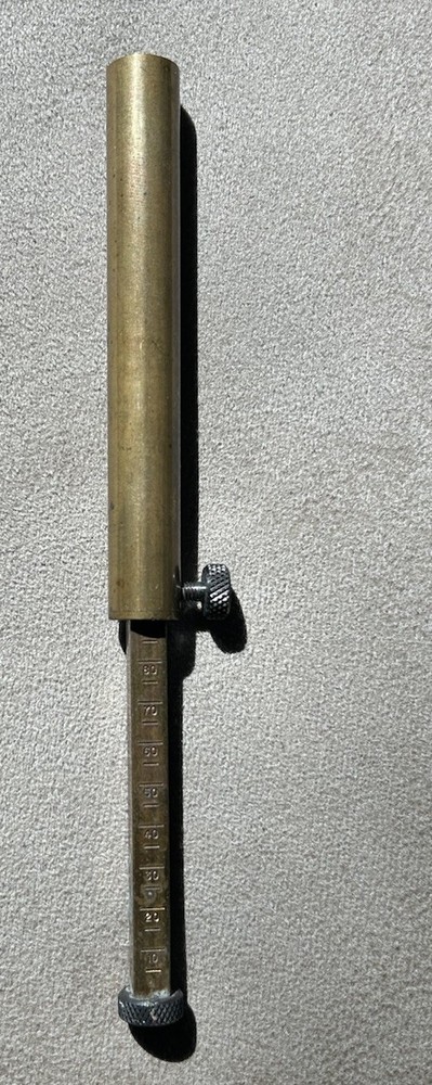 Vtg Brass BlackPowder Muzzleloading Shooting Adjustable Measure & Booklet