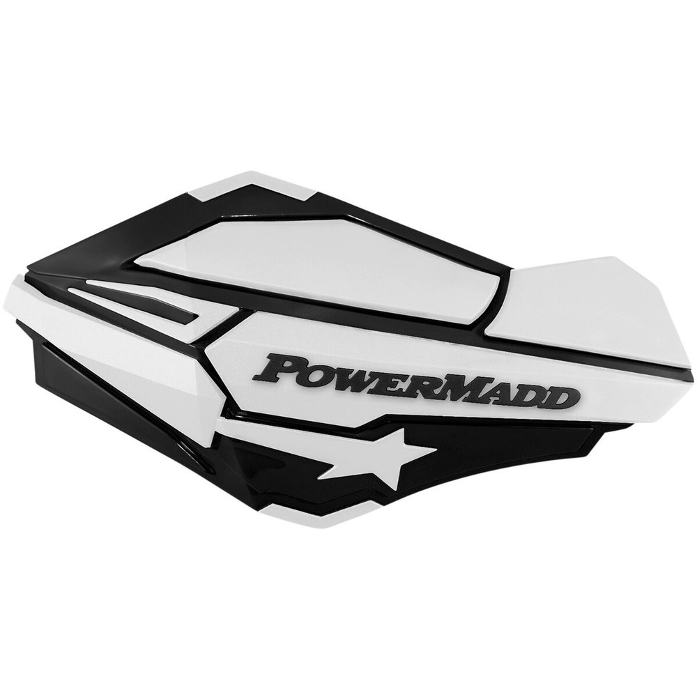 PowerMadd Black/White Sentinel Handguards - 34428
