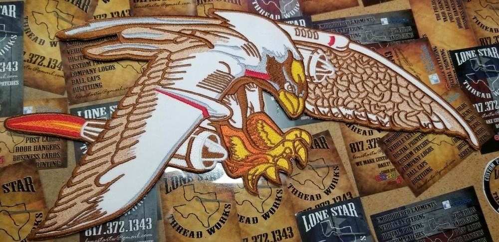 HUGE EMBROIDERED ROLLING STONES EAGLE JET BACK PATCH (Please Read Ad)