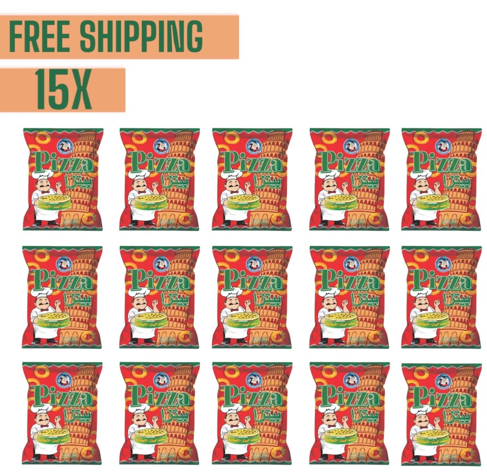 15X Pack Mr.Chips Pizza Flavor Corn Chips (18 Gram) مستر شيبس بيتزا