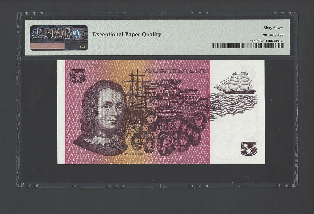 Australia 5 Dollars ND (1985) P44e Uncirculated Grade 67
