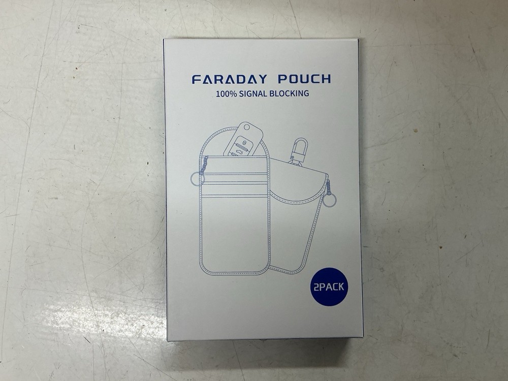 Lanpard 2 Pack Small Faraday Pouch with Hook Securing Keyring, RFID Signal