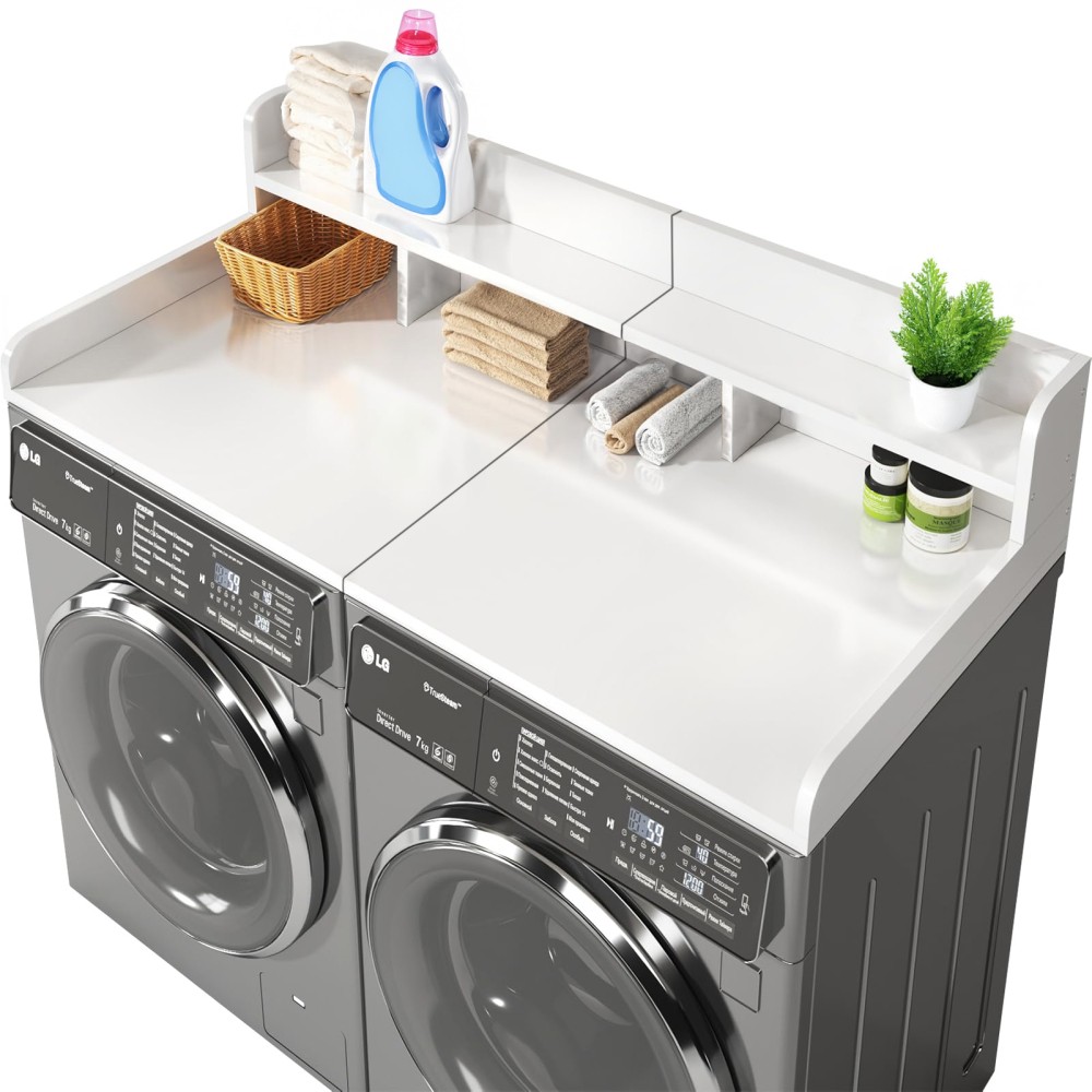 Washer Dryer Countertop 54" Width X 27.5" Depth Double Layer Organizer